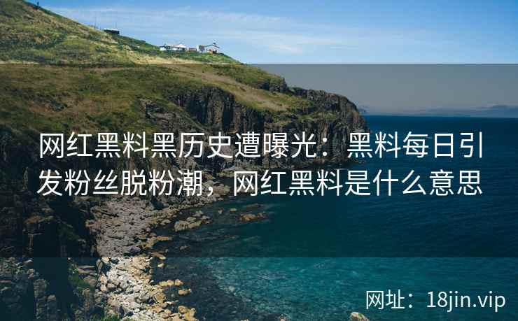 网红黑料黑历史遭曝光：黑料每日引发粉丝脱粉潮，网红黑料是什么意思