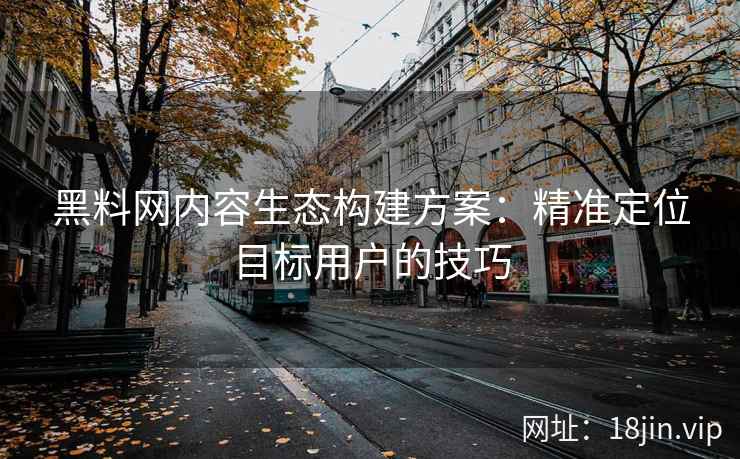 黑料网内容生态构建方案：精准定位目标用户的技巧