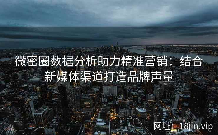 微密圈数据分析助力精准营销：结合新媒体渠道打造品牌声量