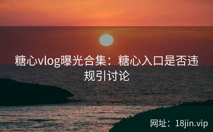 糖心vlog曝光合集：糖心入口是否违规引讨论