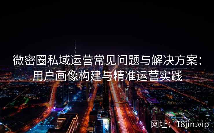 微密圈私域运营常见问题与解决方案：用户画像构建与精准运营实践