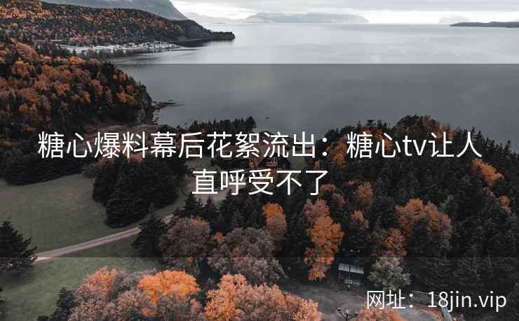 糖心爆料幕后花絮流出：糖心tv让人直呼受不了