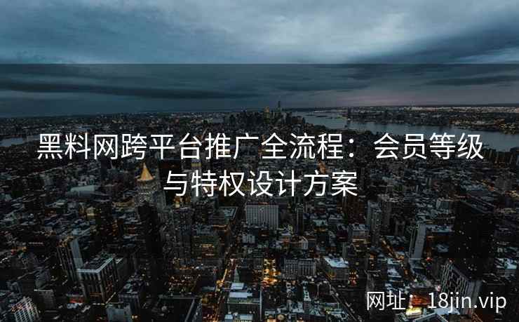 黑料网跨平台推广全流程：会员等级与特权设计方案